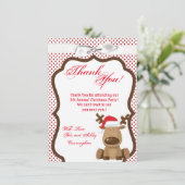 4.5x6.25 Dank u Kaart Rendier Kerstmis XMAS PO (Staand voorkant)