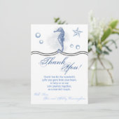 4.5x6.25 Dank u kaart Seahorse Zee Ocean Beach (Staand voorkant)