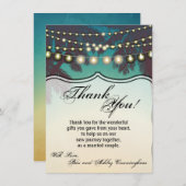 4.5x6.25 Dank u kaart Strand Sunset Palm Trees St (Voorkant / Achterkant)