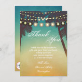 4.5x6.25 dank u kaart strand zonsondergang palmboo (Voorkant / Achterkant)