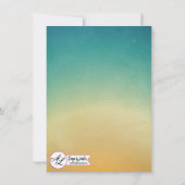 4.5x6.25 dank u kaart strand zonsondergang palmboo (Achterkant)