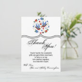 4.5x6.25 Dank u kaart Traditional Bird Tattoo SP (Staand voorkant)