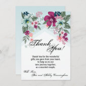 4.5x6.25 Dank u kaart Tropische Bloem op Blauw Om (Voorkant / Achterkant)