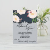 4.5x6.25 Dank u kaart Witte Bloemen Bloemen op Da (Staand voorkant)