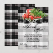 4.5x6.25 Dank u kaart XMAS Vrachtwagen Buffalo Pla (Voorkant / Achterkant)