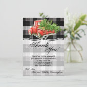 4.5x6.25 Dank u kaart XMAS Vrachtwagen Buffalo Pla (Staand voorkant)