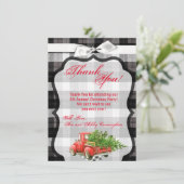 4.5x6.25 Dank u Kaart XMAS Vrachtwagen Kerstmis Bu (Staand voorkant)