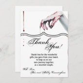 4.5x6.25 Dank u Kaart zombie bloed druppel vampier (Voorkant / Achterkant)