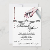 4.5x6.25 Dank u Kaart zombie bloed druppel vampier (Voorkant)