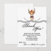 4.5x6.25 Dankkaart boho hert Hertenkop Browni Kaart (Voorkant / Achterkant)