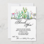 4.5x6.25 Dankkaart Boho Lama Boheemse Cactussen Kaart (Voorkant)