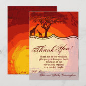 4.5x6.25 Hartelijk dank voor de Afrikaanse Safari Kaart (Voorkant / Achterkant)