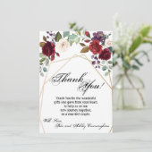 4.5x6.25 Hartelijk dank voor de witte rozen Gold G Kaart (Staand voorkant)