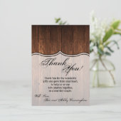 4.5x6.25 Hartelijk dank voor uw kaart Barn Wood La (Staand voorkant)
