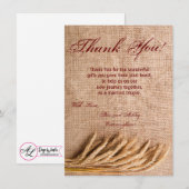 4.5x6.25 Hartelijk dank voor uw kaart Tarwe op het (Voorkant / Achterkant)