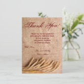 4.5x6.25 Hartelijk dank voor uw kaart Tarwe op het (Staand voorkant)
