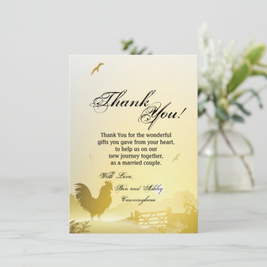 4.5x6.25 Hartelijk dank voor uw kaart - Zonneochte (Staand voorkant)