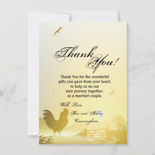 4.5x6.25 Hartelijk dank voor uw kaart - Zonneochte (Voorkant)