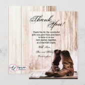 4.5x6.25 Hartelijk dank voor uw kaartje Boots Coun Kaart (Voorkant / Achterkant)