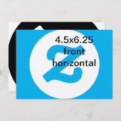 4.5x6.25 horizontale verticale uitnodiging (Voorkant / Achterkant)