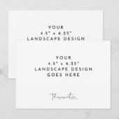4.5x6.25" kaart afdrukken landschap template (Voorkant / Achterkant)