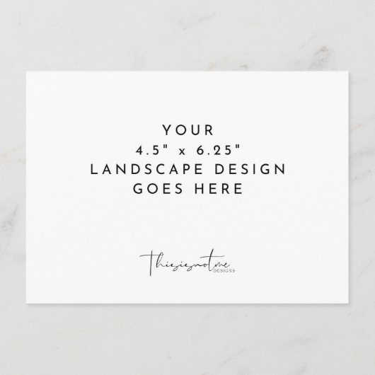 4.5x6.25" kaartafdruk landschaps sjabloon (Achterkant)