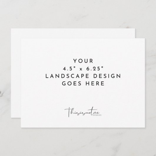 4.5x6.25" kaartafdruk landschaps sjabloon (Voorkant / Achterkant)