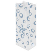 4.75lx4wx13h Wijn Gift Bag Seahorse Ocean Beach Wijn Cadeautas (Achterkant Gekanteld)