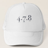 4 7 8 Ademhalingstechnieken | meditatie Trucker Pet (Voorkant)