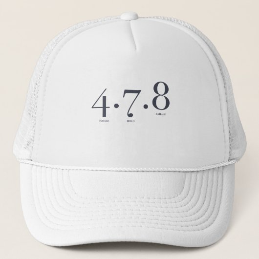 4 7 8 Ademhalingstechnieken | meditatie Trucker Pet (Voorkant)