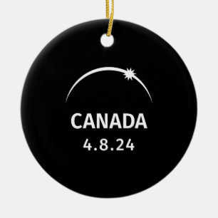 4.8.24 Zonsverduistering Canada Keramisch Ornament