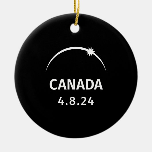 4.8.24 Zonsverduistering Canada Keramisch Ornament (Voorkant)