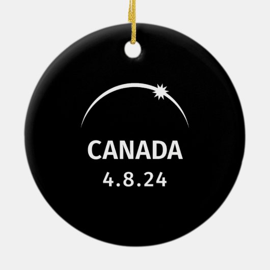 4.8.24 Zonsverduistering Canada Keramisch Ornament (Achterkant)