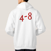 4-8 uur (wit) hoodie (Achterkant)