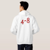 4-8 uur (wit) hoodie (Achterkant volledig)