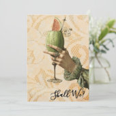 *~* 4 A101 Versierde Cocktail FOTO AFGESTUDERDE BR Kaart (Staand voorkant)