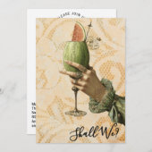 *~* 4 A101 Versierde Cocktail FOTO AFGESTUDERDE BR Kaart (Voorkant / Achterkant)