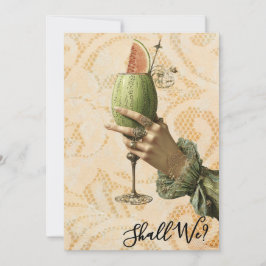 *~* 4 A101 Versierde Cocktail FOTO AFHAKELFEESTJE Kaart