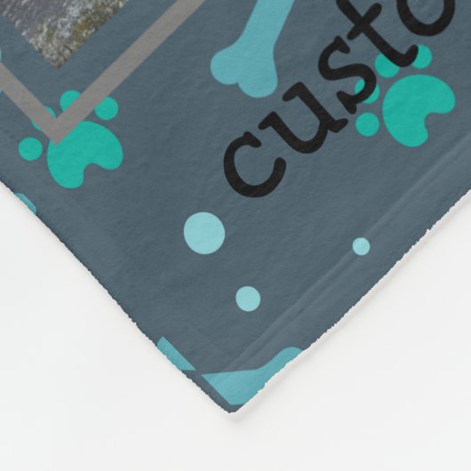 4 Aangepast fotocollage Dog Pet Aangepast Fleece Deken (Hoek)