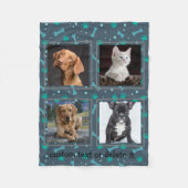 4 Aangepast fotocollage Dog Pet Aangepast Fleece Deken (Voorkant)