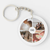 4 Aangepaste foto-inkolling op maat Sleutelhanger (Voorkant)