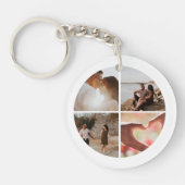 4 Aangepaste foto-inkolling op maat Sleutelhanger (Voorkant)