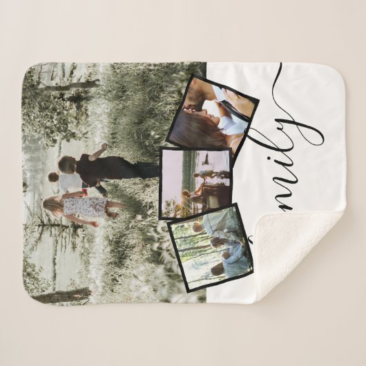 4 Aangepaste foto-inkuilreeks Sherpa Deken (Voorkant (horizontaal))