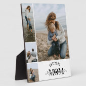 4 Aangepaste Fotocollage Beste Moeder Ooit Fotoplaat (Zijkant)