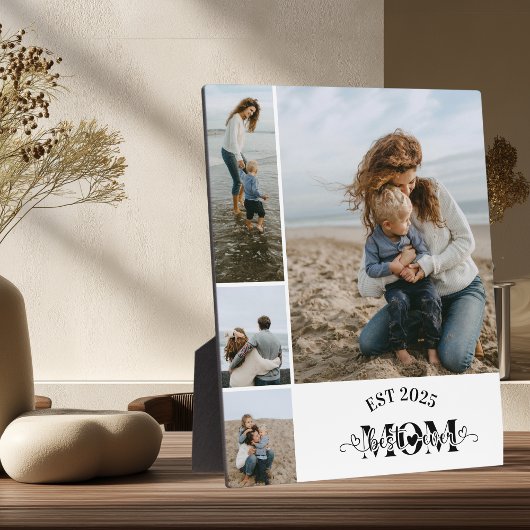 4 Aangepaste Fotocollage Beste Moeder Ooit Fotoplaat