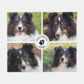 4 Aangepaste foto's voor selectieve foto's Sjabloo Fleece Deken (Voorkant (Horizontaal))