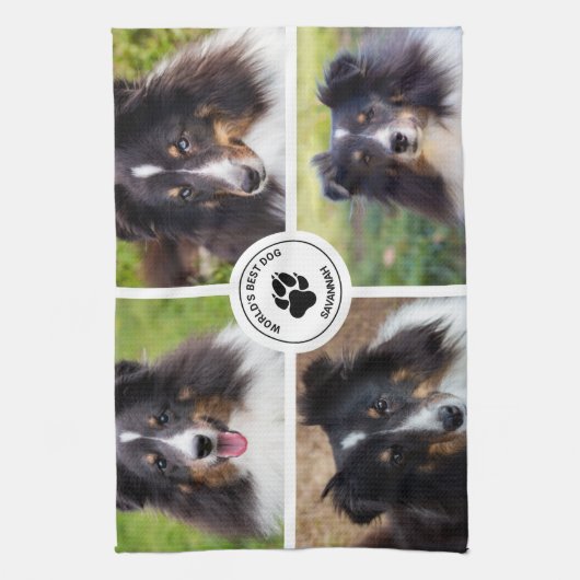 4 Aangepaste foto's voor selectieve foto's Sjabloo Theedoek (Verticaal)