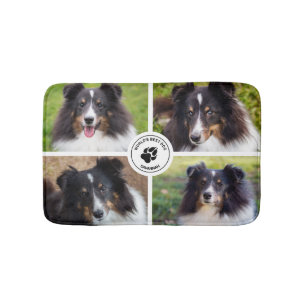 4 Aangepaste huisdierfoto's Collage sjabloon & tek Badmat