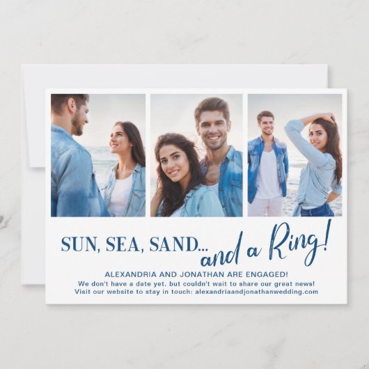 4 Aankondiging van Photo Sun Zee Sand Verloving (Voorkant)