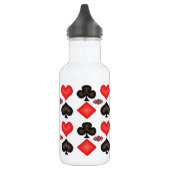 4 Aces-afspeelkaarten Patroon 16oz Waterfles (Links)